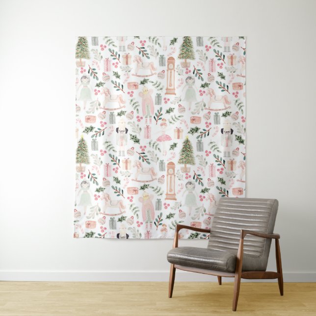 The Nutcracker Holiday Watercolor Tapestry (In Situ)