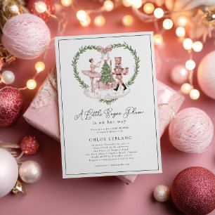 The Nutcracker Little Sugarplum Girl Baby Shower Invitation