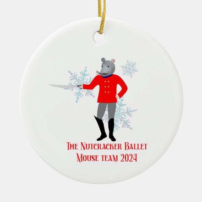 The Nutcracker - Mouse Team 2024 Ceramic Tree Decoration (Front)