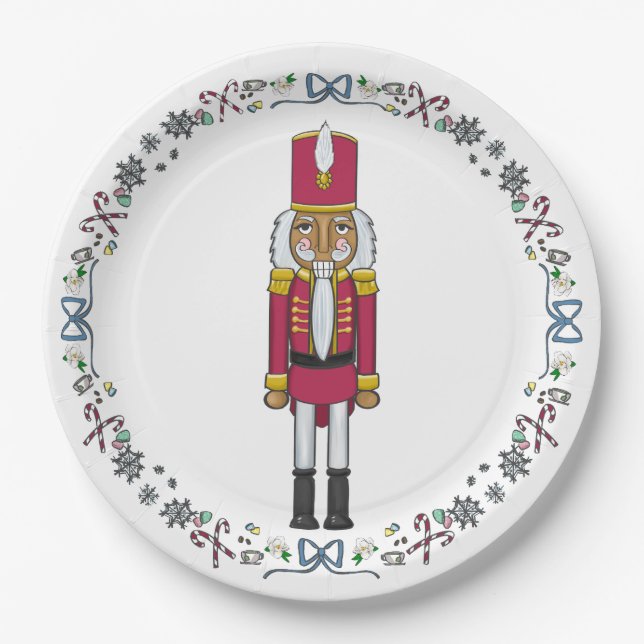 The Nutcracker Prince Christmas Party Paper Plate (Front)