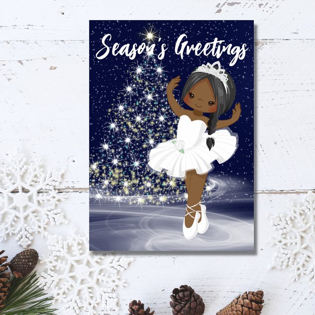 The Nutcracker Snow Queen Ballerina Christmas Holiday Card (Creator Uploaded)