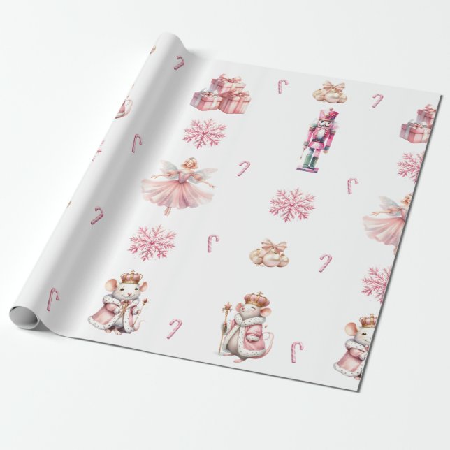 The Nutcracker Suite Christmas Ballet Dance  Wrapping Paper (Unrolled)
