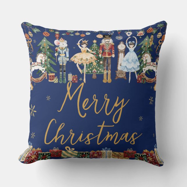 The Nutcracker Vintage Christmas Square Cushion (Front)