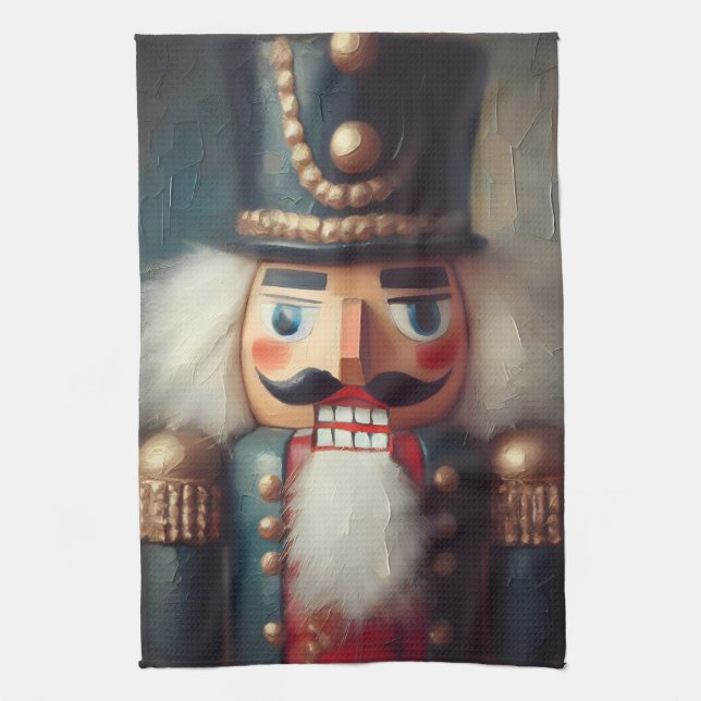 The Nutcracker Vintage Christmas  Tea Towel (Vertical)