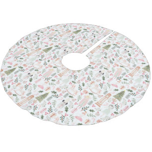 The Nutcracker watercolor holiday Brushed Polyeste Polyester Tree Skirt