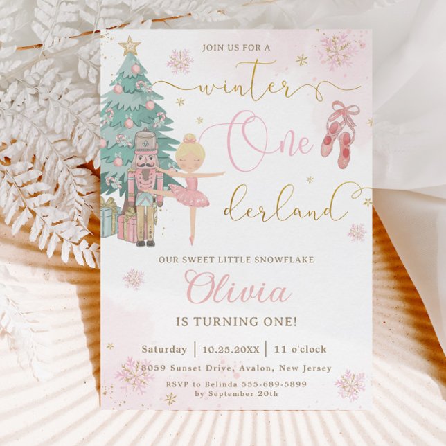 The Nutcracker Winter Onederland 1st Birthday  Invitation (Creator Uploaded)