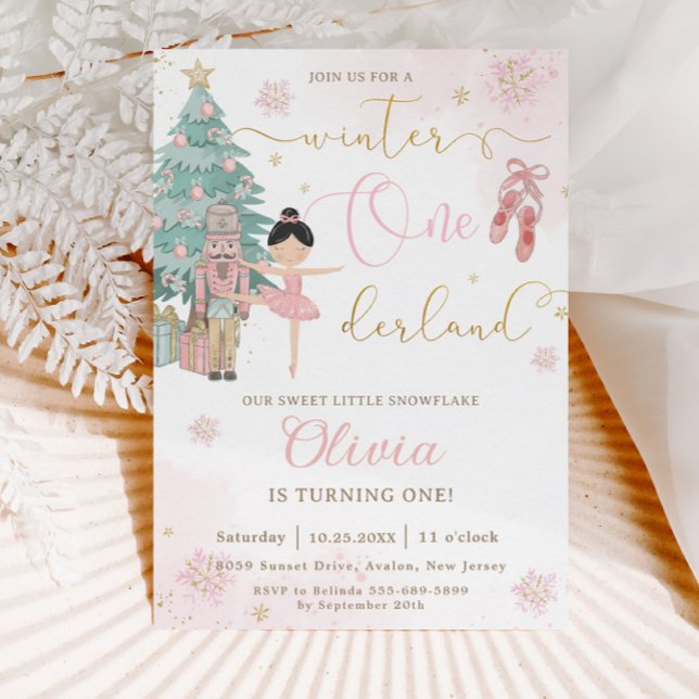 The Nutcracker Winter Onederland 1st Birthday  Invitation (Creator Uploaded)