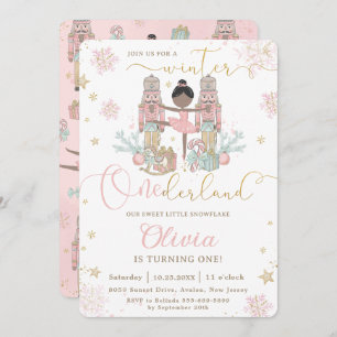 The Nutcracker Winter Onederland 1st Birthday Invitation