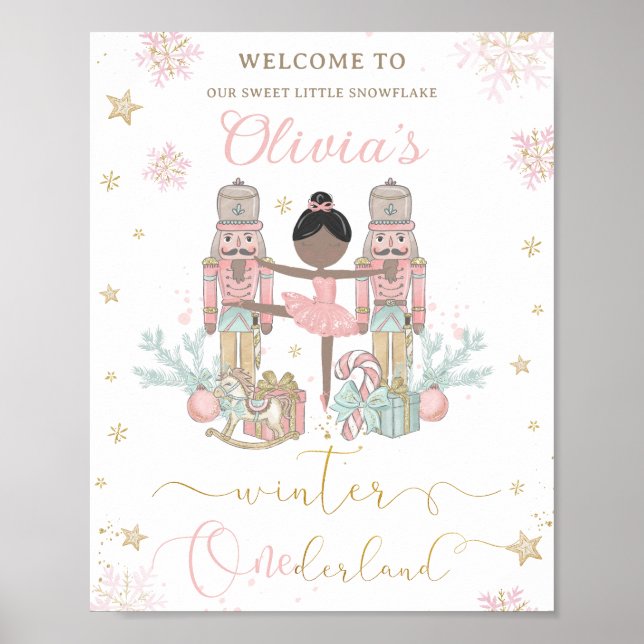 The Nutcracker Winter Onederland 1st Birthday  Poster (Front)