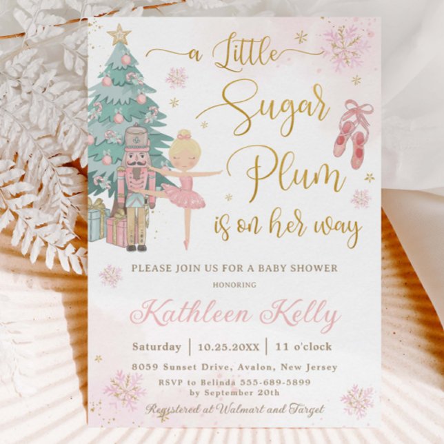 The Nutcracker Winter Wonderland Girl Baby Shower Invitation (Creator Uploaded)