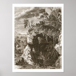 The Nymph Echo Changed into Sound, 1731 (engraving Poster