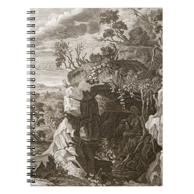 The Nymph Echo Changed into Sound, 1731 (engraving Spiral Notebook (Front)