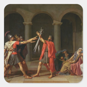 The Oath of Horatii, 1784 Square Sticker
