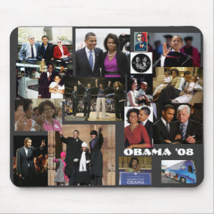 The OBAMA collage Mouse Pad