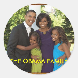 THE OBAMA FAMILY CLASSIC ROUND STICKER