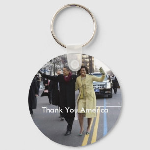 the obamas, Thank You America Key Ring