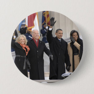 The Obamas & The Bidens 7.5 Cm Round Badge