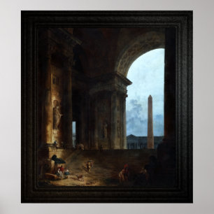 The Obelisk by Hubert Robert Poster