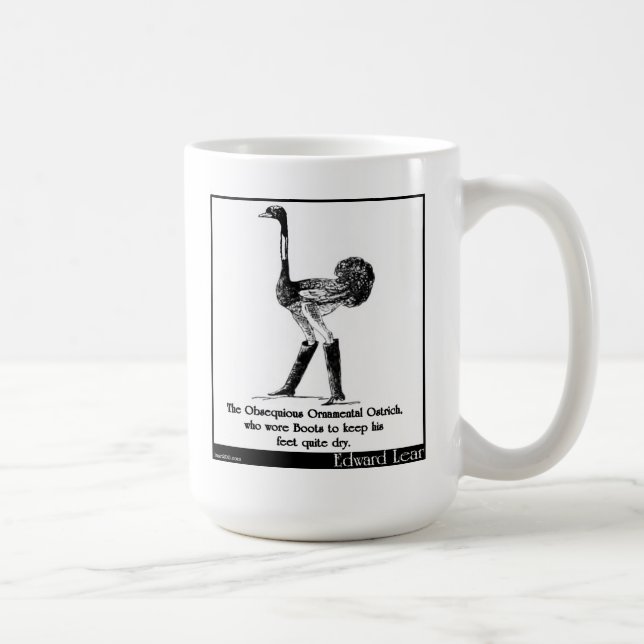 The Obsequious Ornamental Ostrich Coffee Mug (Right)