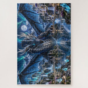 The Obsidian Dragon and the Magical Cities Jigsaw Puzzle