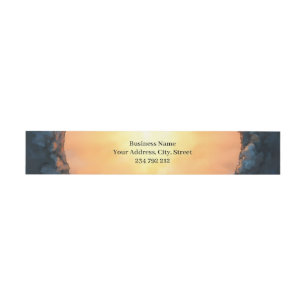 The Obsidian Swan of Moonlit Grace. Invitation Belly Band