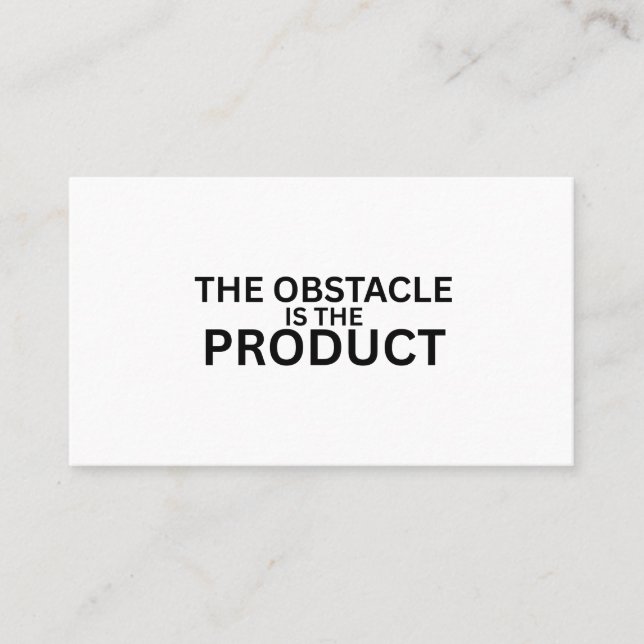 The Obstacle Is The Product Minimalist  Business Card (Front)