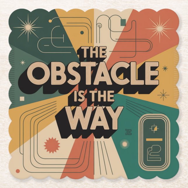 The Obstacle Is The Way Paper Coaster (Front)
