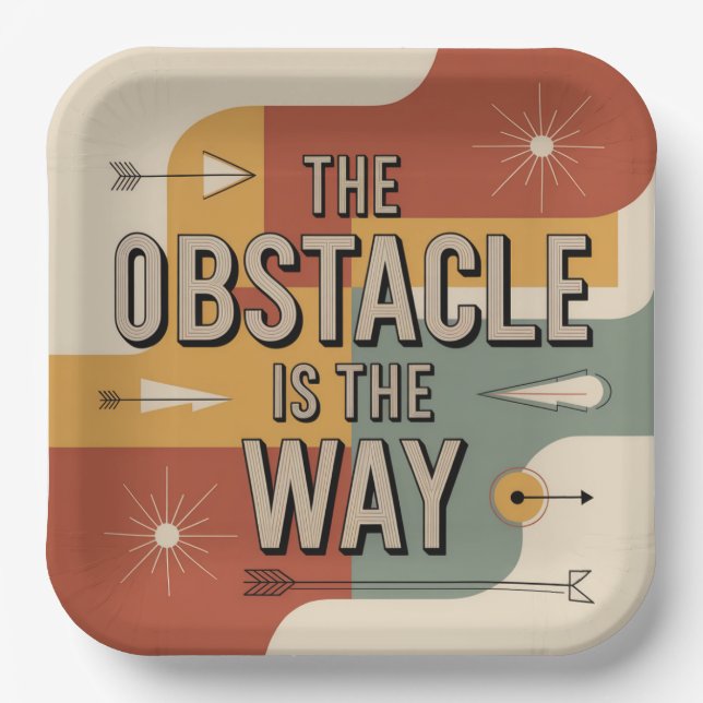The Obstacle Is The Way Paper Plate (Front)