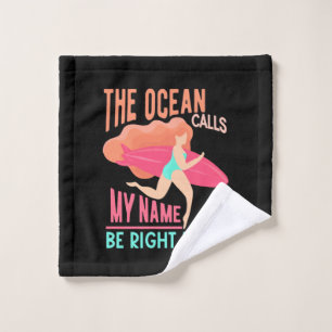 The Ocean Calls Surfer Wash Cloth