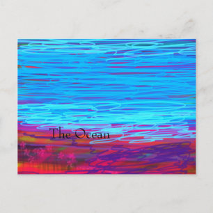 "The Ocean" designed postcard