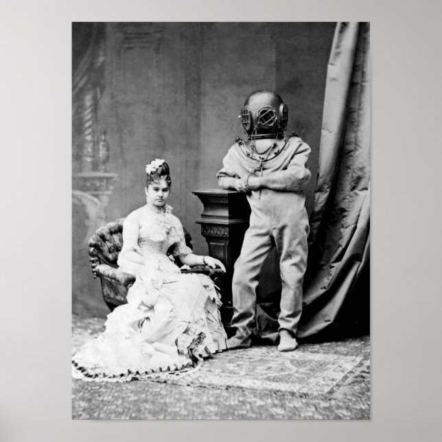 The Ocean Empress and Deep Sea Diver - Circa 1880 Poster (Front)