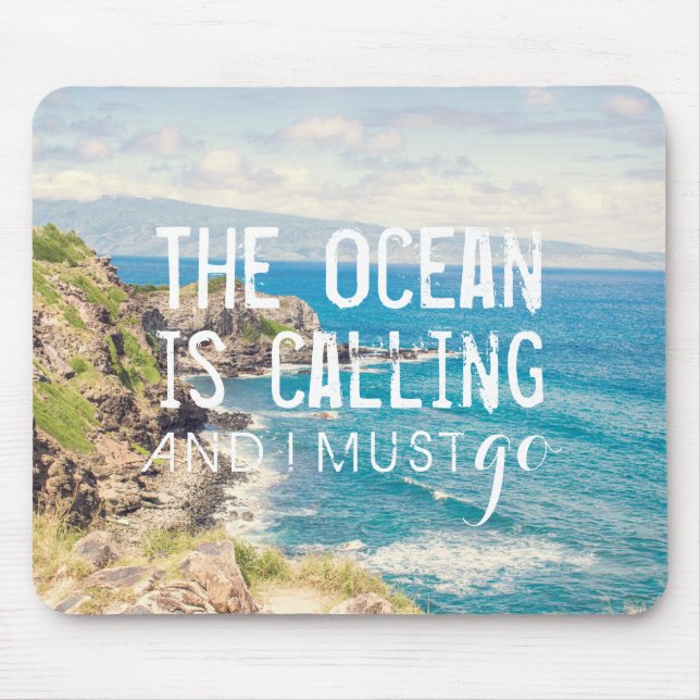 The Ocean is Calling - Maui Coast | Mousepad (Front)