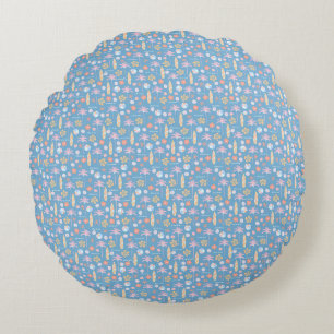 The Ocean Is Where I Go For Rejuvenation Round Cushion