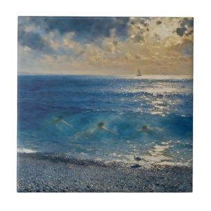 The Ocean Keeps Secrets – A Compelling Seascape Tile