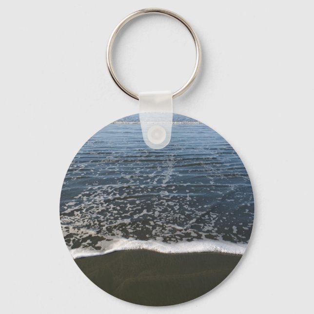 The Ocean Tide Washing Ashore Key Ring (Front)