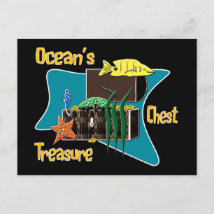 The ocean's treasure chest postcard