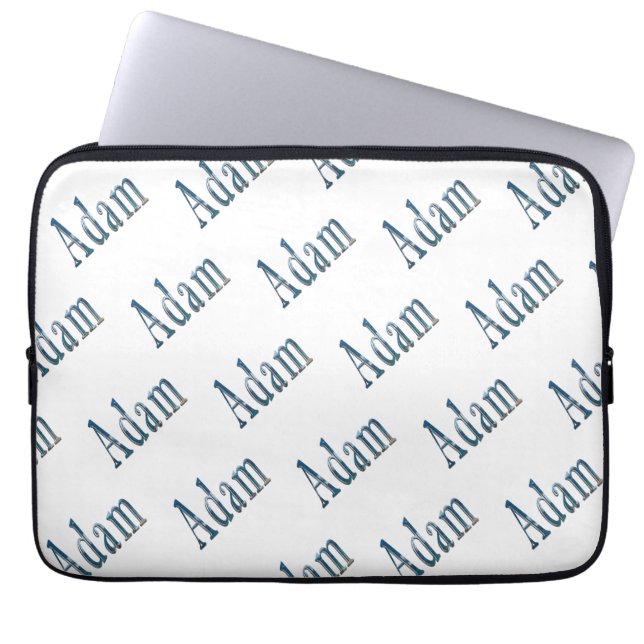 "The Ocean's Whisper: The Name Is Adam Laptop Sleeve (Front)