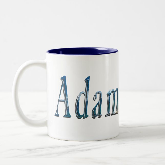 "The Ocean's Whisper: The Name Is Adam Two-Tone Coffee Mug (Left)