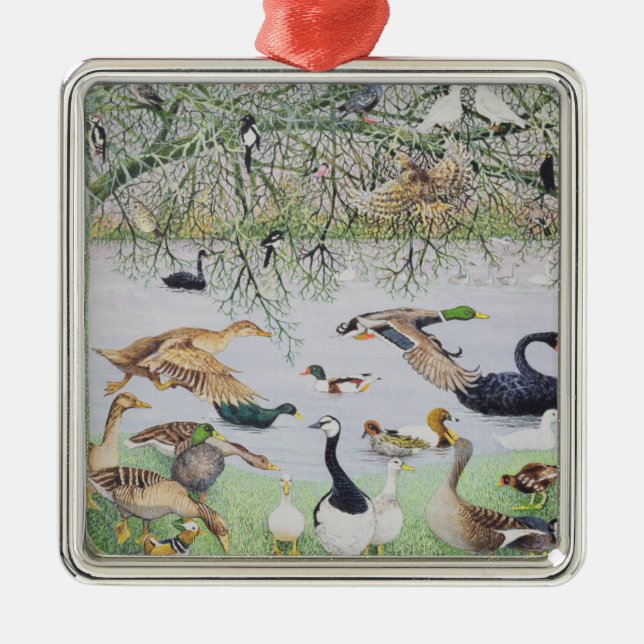 The Odd Duck Metal Tree Decoration (Front)