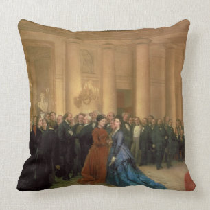 The Odeon Theatre, Paris, 1869 (oil on canvas) Cushion