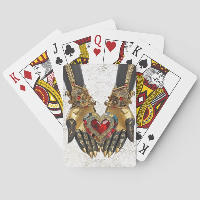 The Offering - Heart in Hands Playing Cards (Back)