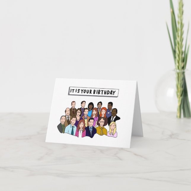 The Office Birthday Note Card (Front)