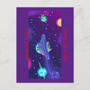 The Official "Bengleton Socks: Out of this World"  Postcard
