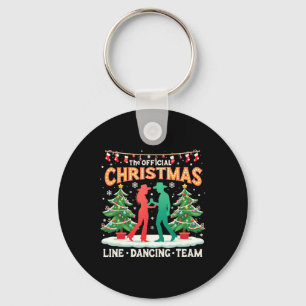 The Official Christmas Line Dancing Team Funny Xma Key Ring