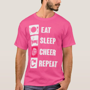 The Official Eat Sleep Cheer Repeat Cheerleading T-Shirt