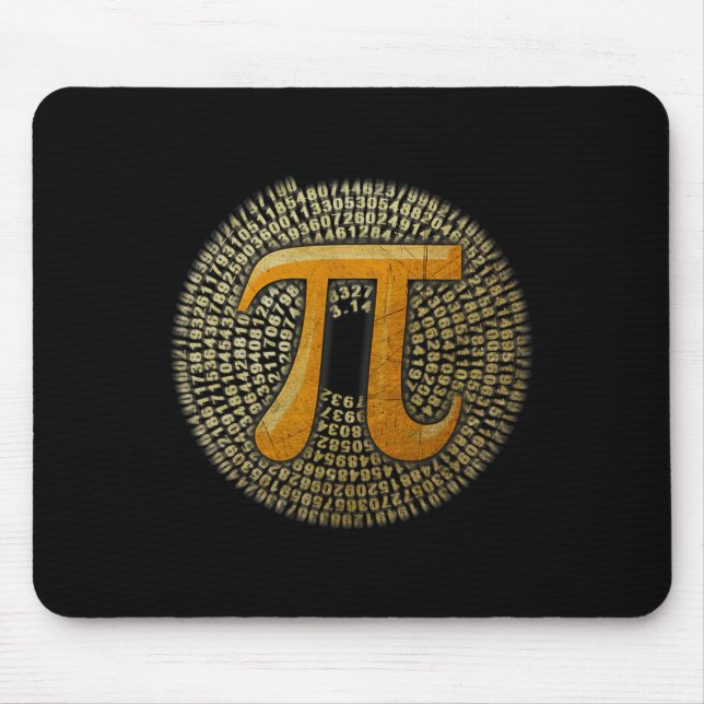 The Official pi 3.14 Spiral Pi-day For Math Nerds  Mouse Pad (Front)