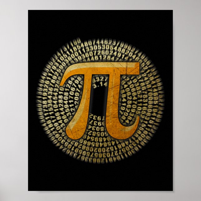 The Official pi 3.14 Spiral Pi-day For Math Nerds  Poster (Front)