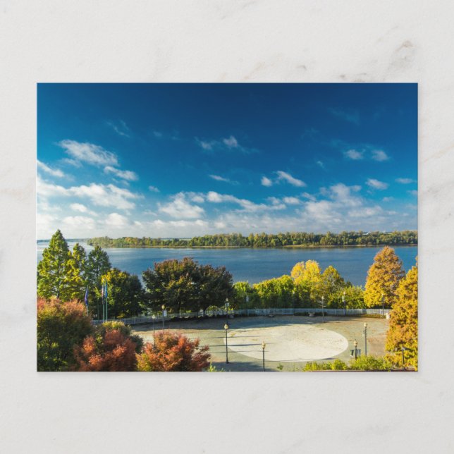 The Ohio River at Evansville, Indiana in Fall Postcard (Front)