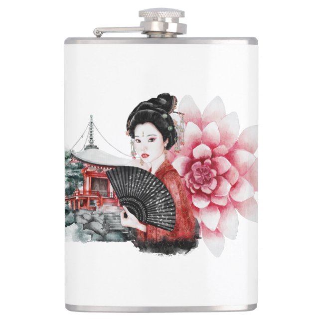 The Okinawa Series Design 36 Hip Flask (Front)