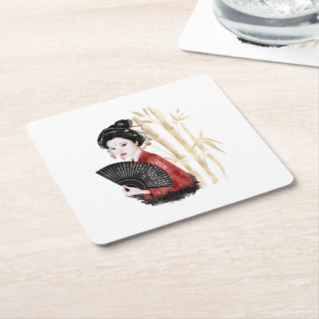 The Okinawa Series Design 39  Square Paper Coaster (Angled)